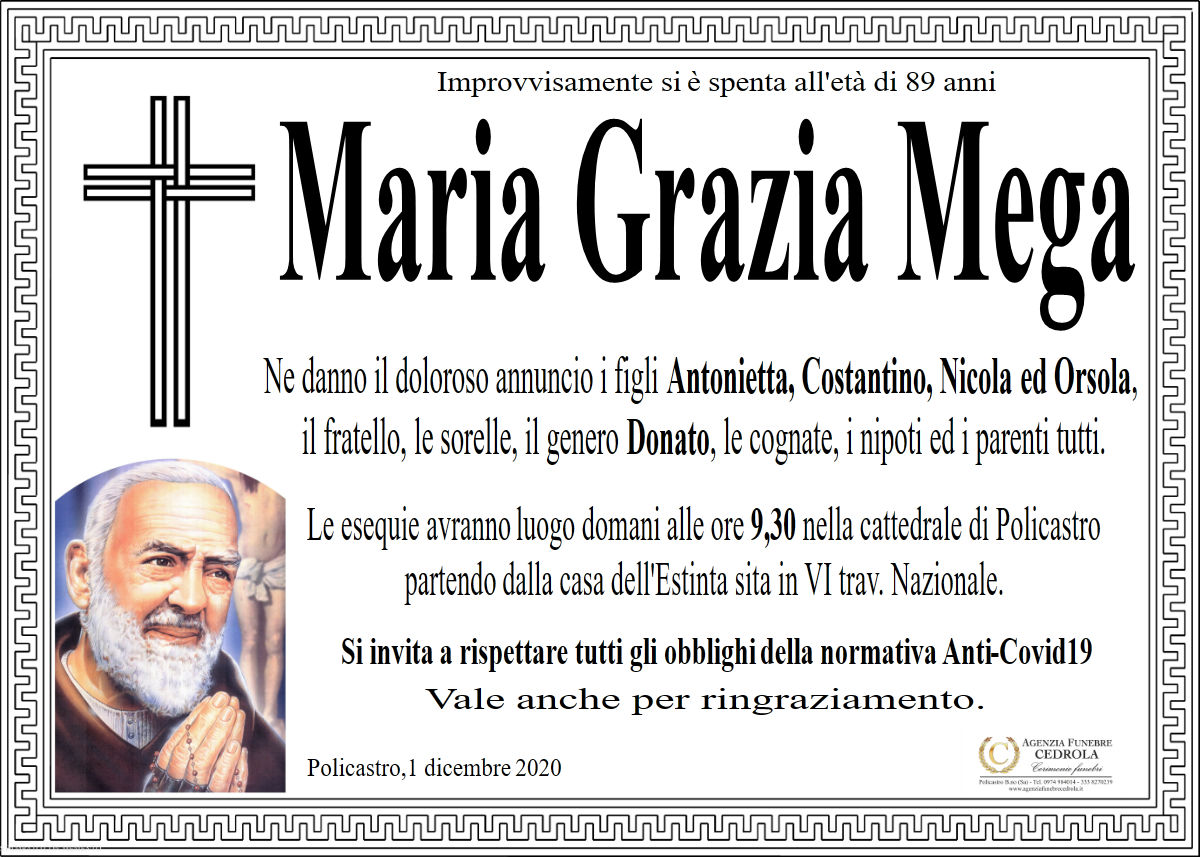 MANIFESTO Maria Grazia Mega