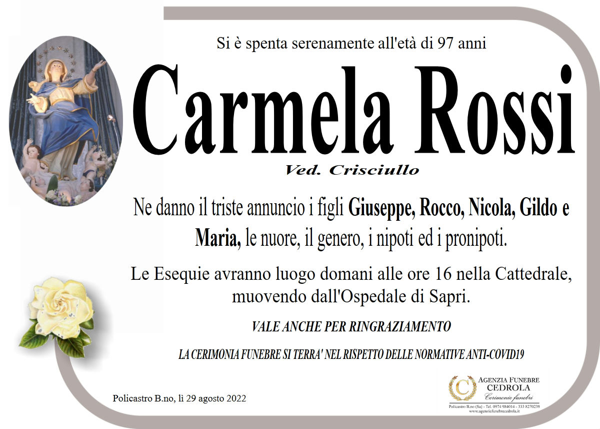 MANIFESTO Carmela Rossi