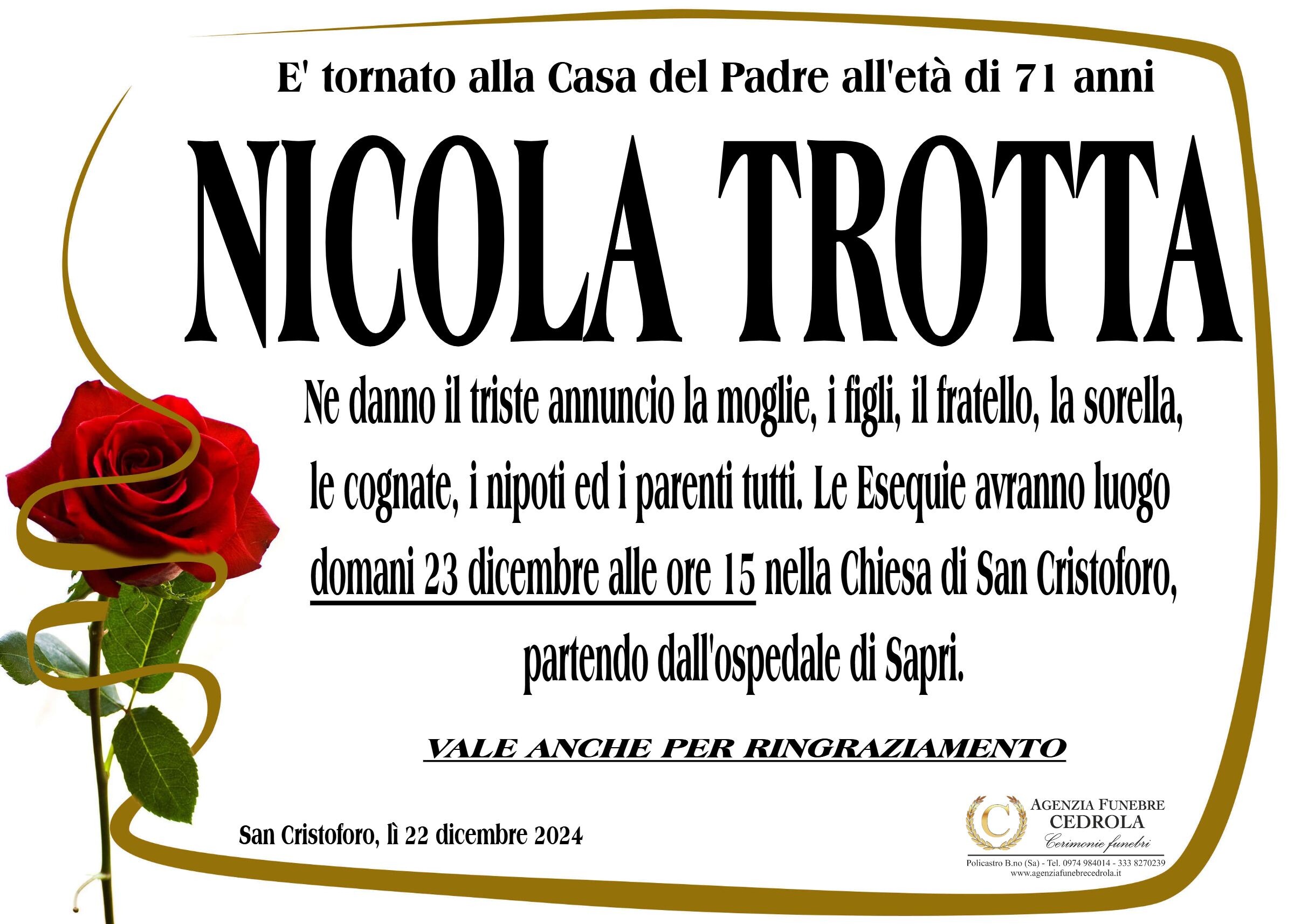 MANIFESTO Nicola Trotta