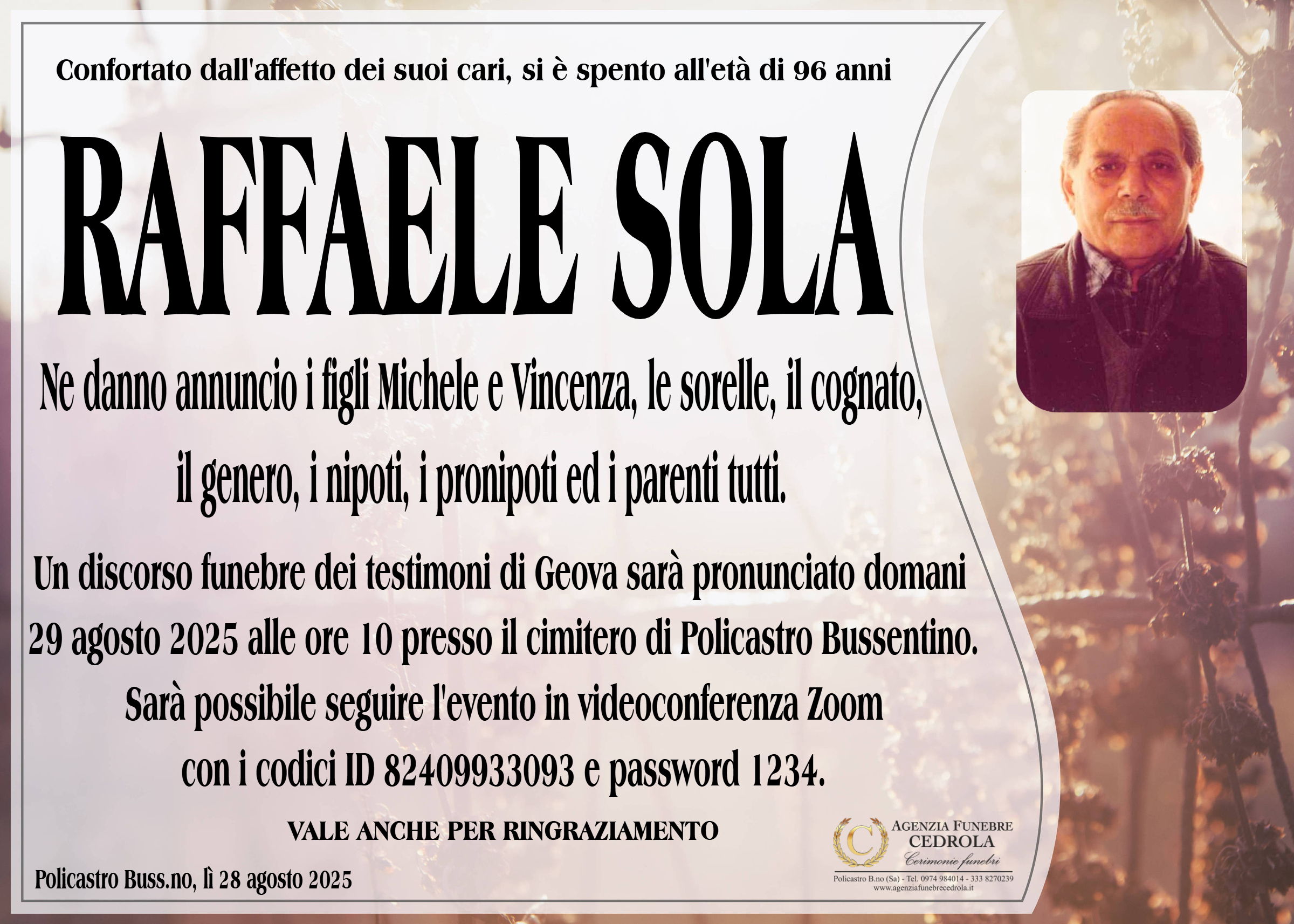 MANIFESTO Raffaele Sola