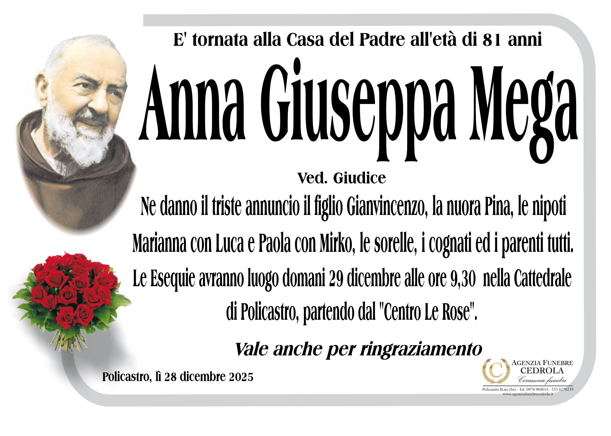 MANIFESTO Anna Giuseppa Mega