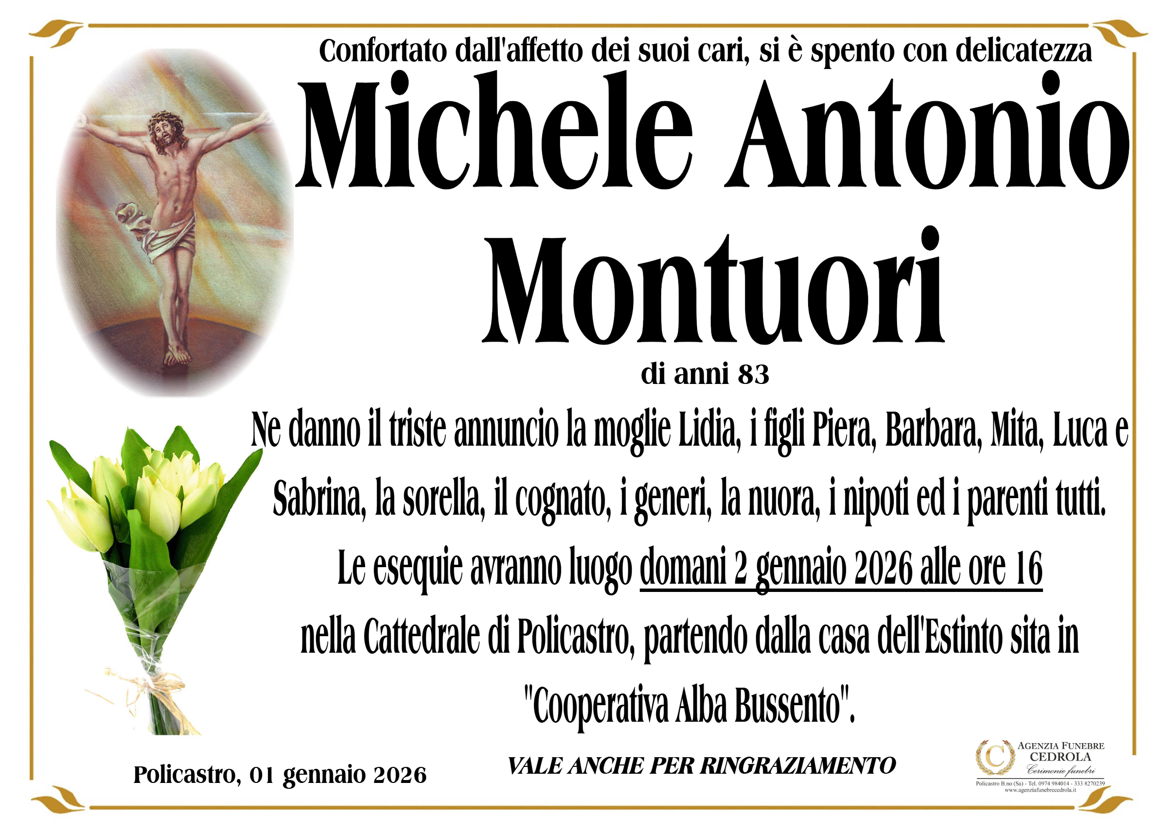 MANIFESTO Michele Antonio Montuori
