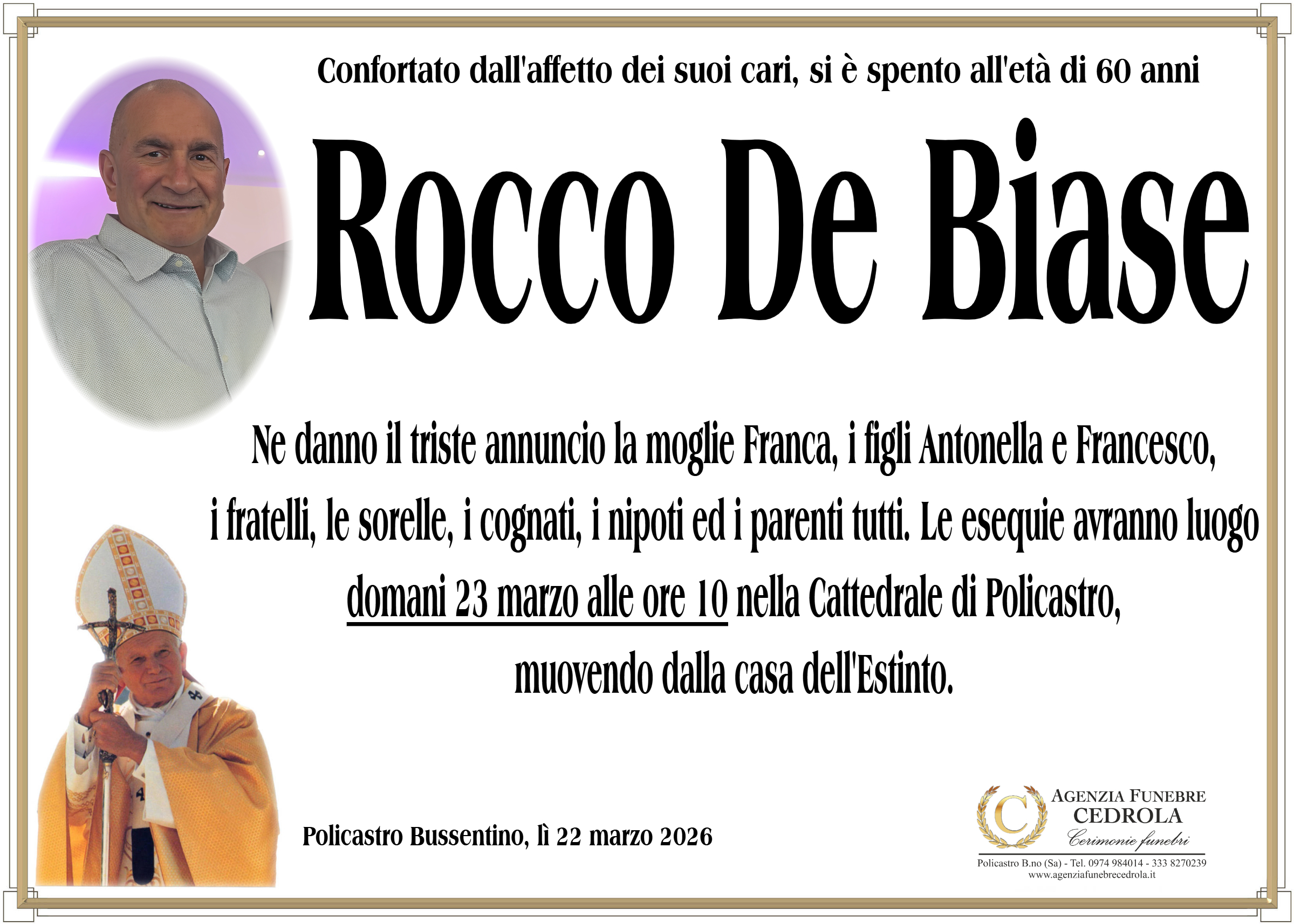 MANIFESTO Rocco De Biase