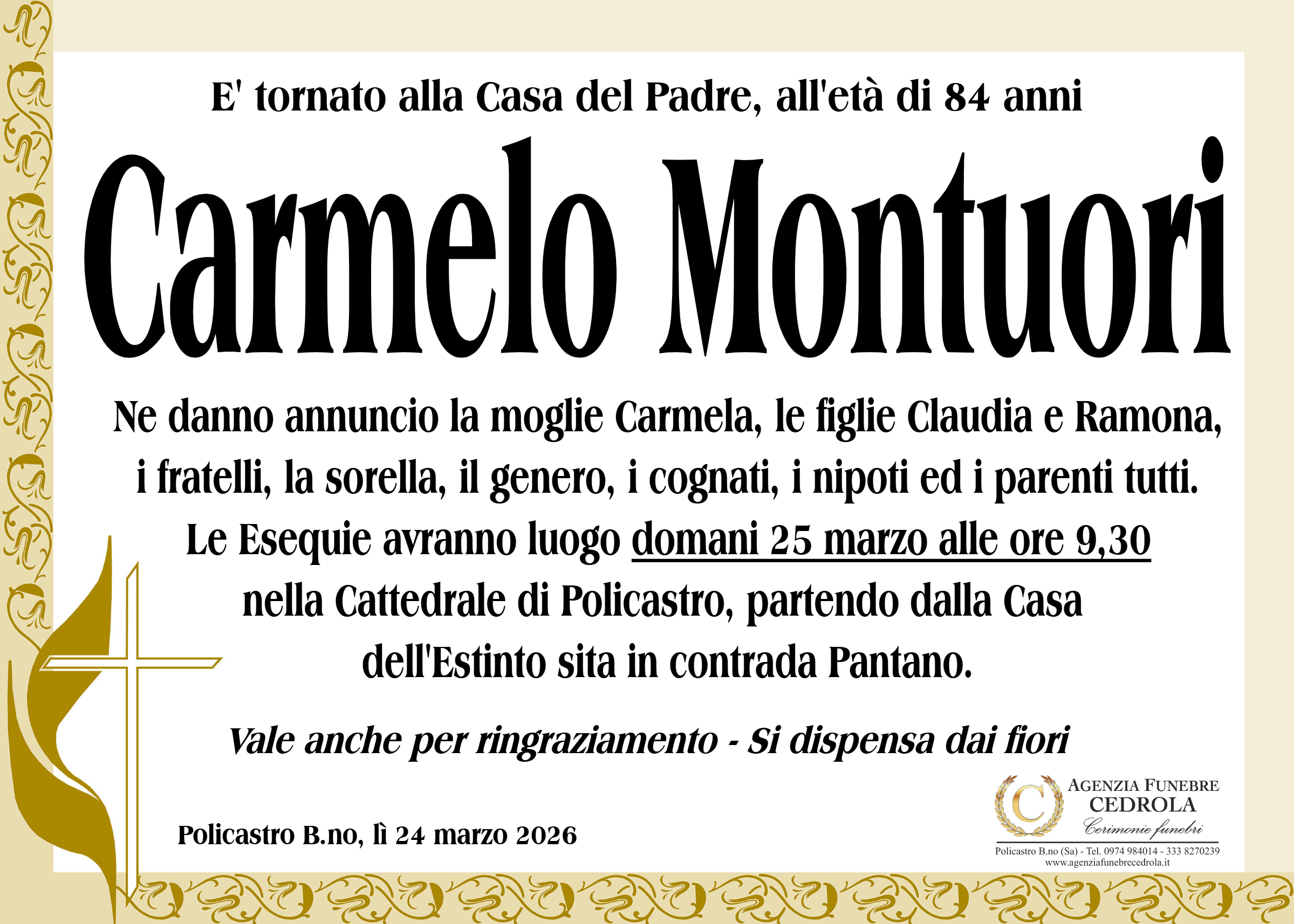 MANIFESTO Carmelo Montuori