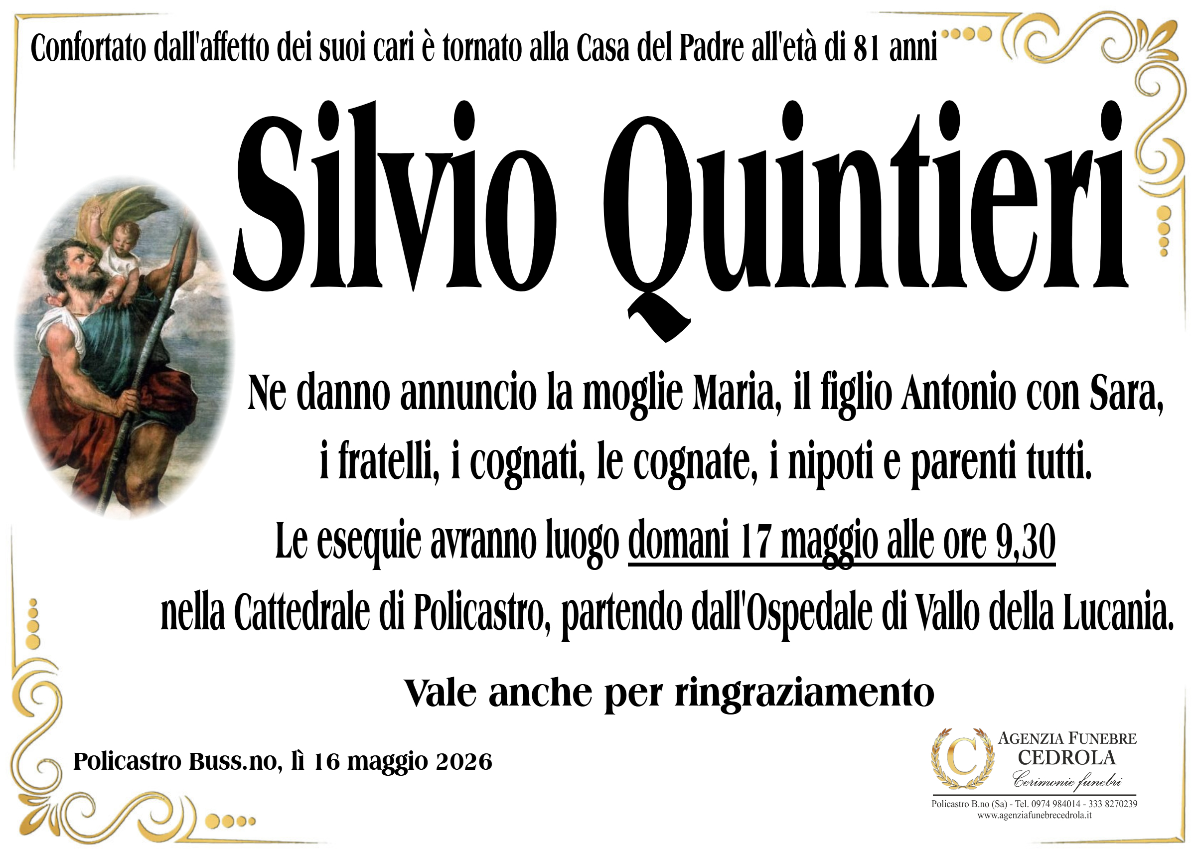 MANIFESTO Silvio Quintieri
