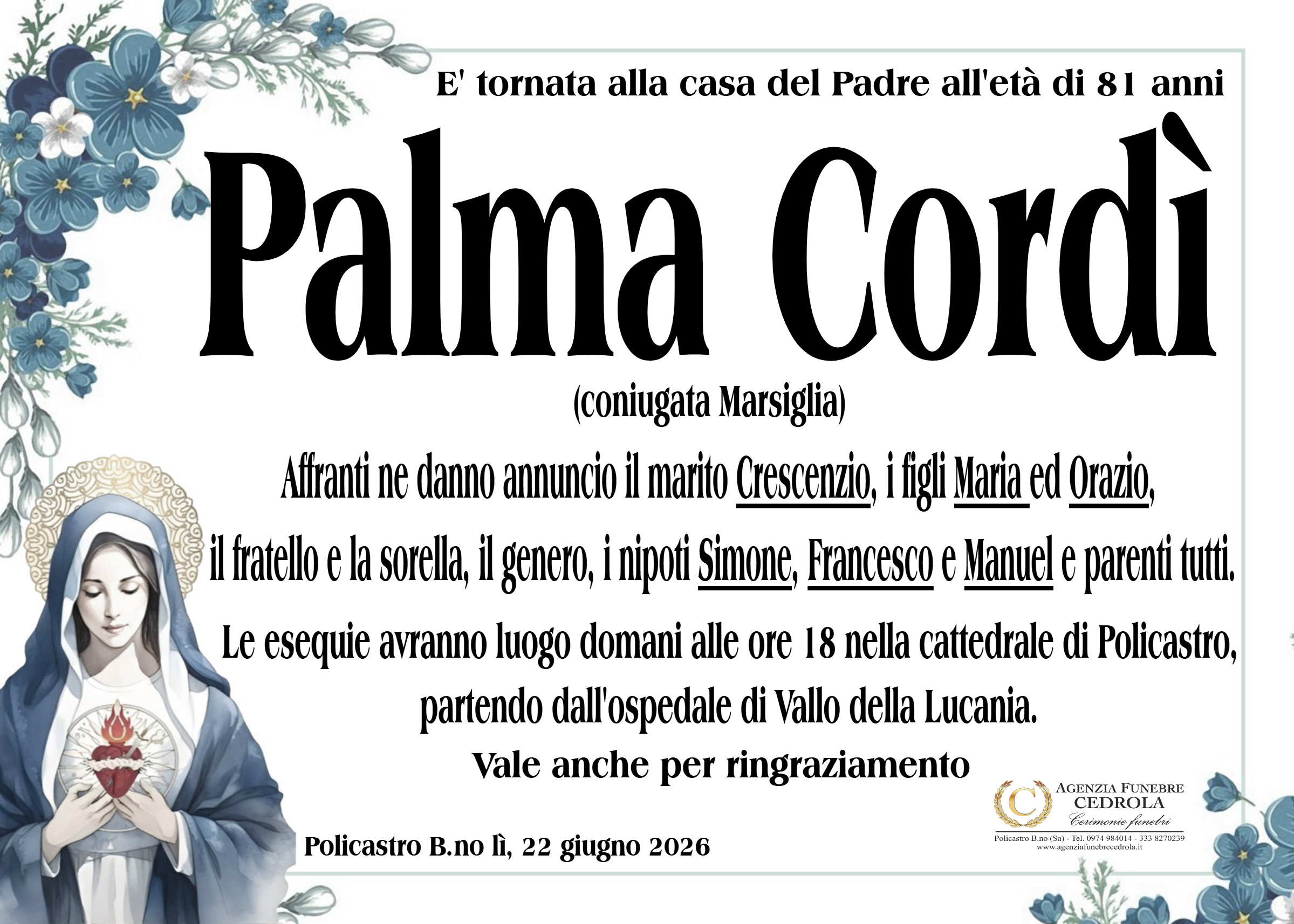 MANIFESTO Palma Cordì