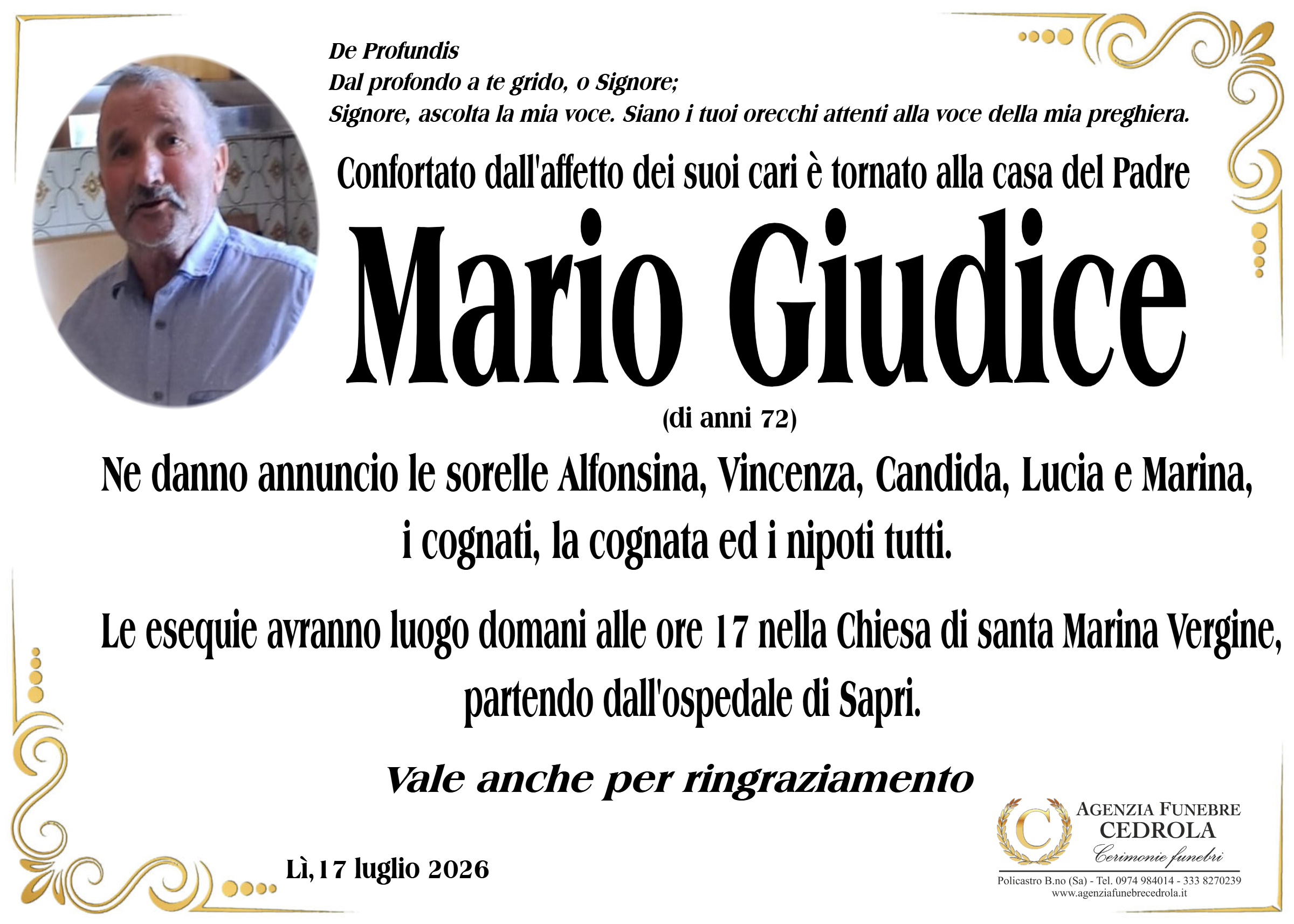 MANIFESTO Mario Giudice
