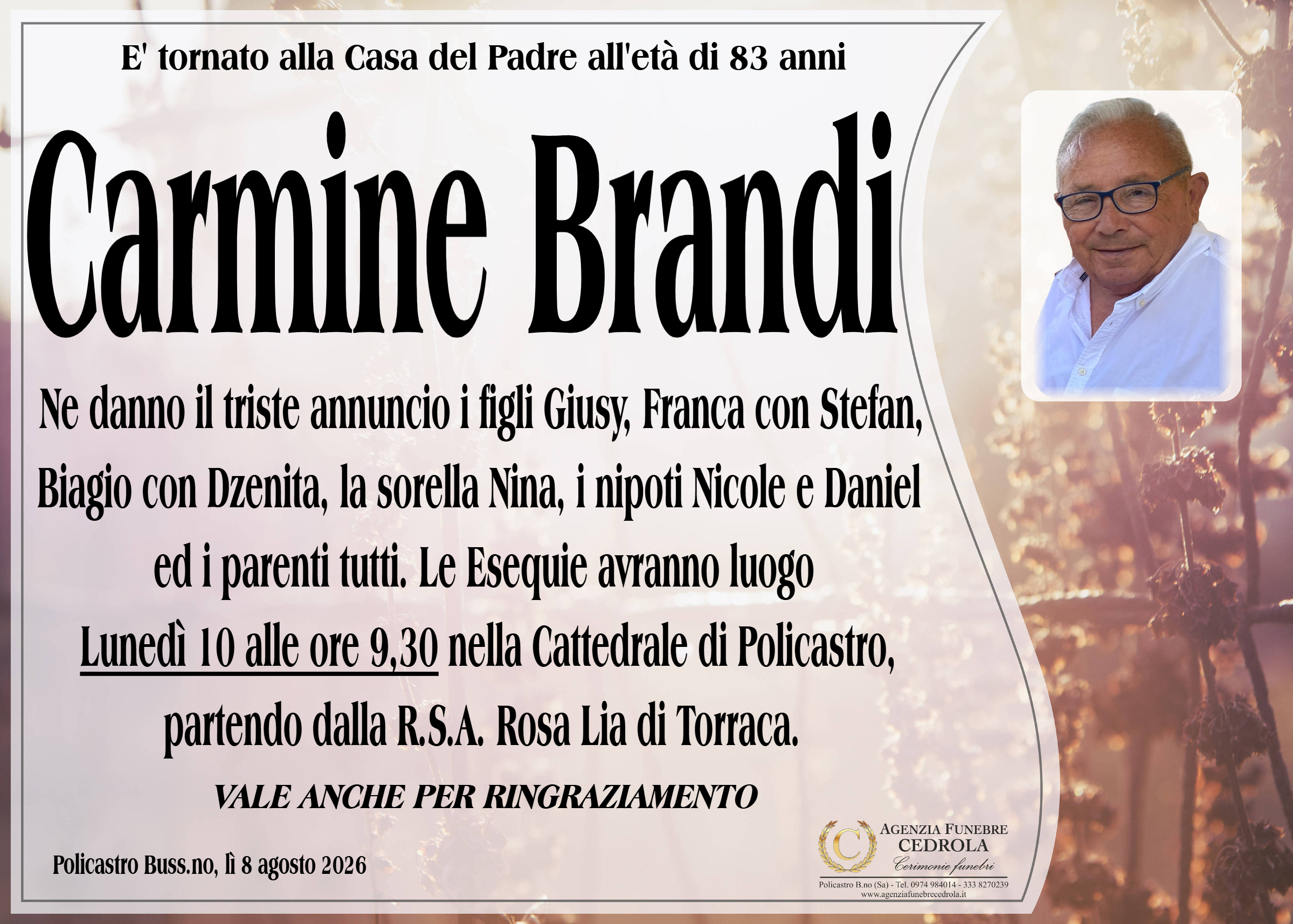 MANIFESTO Carmine Brandi
