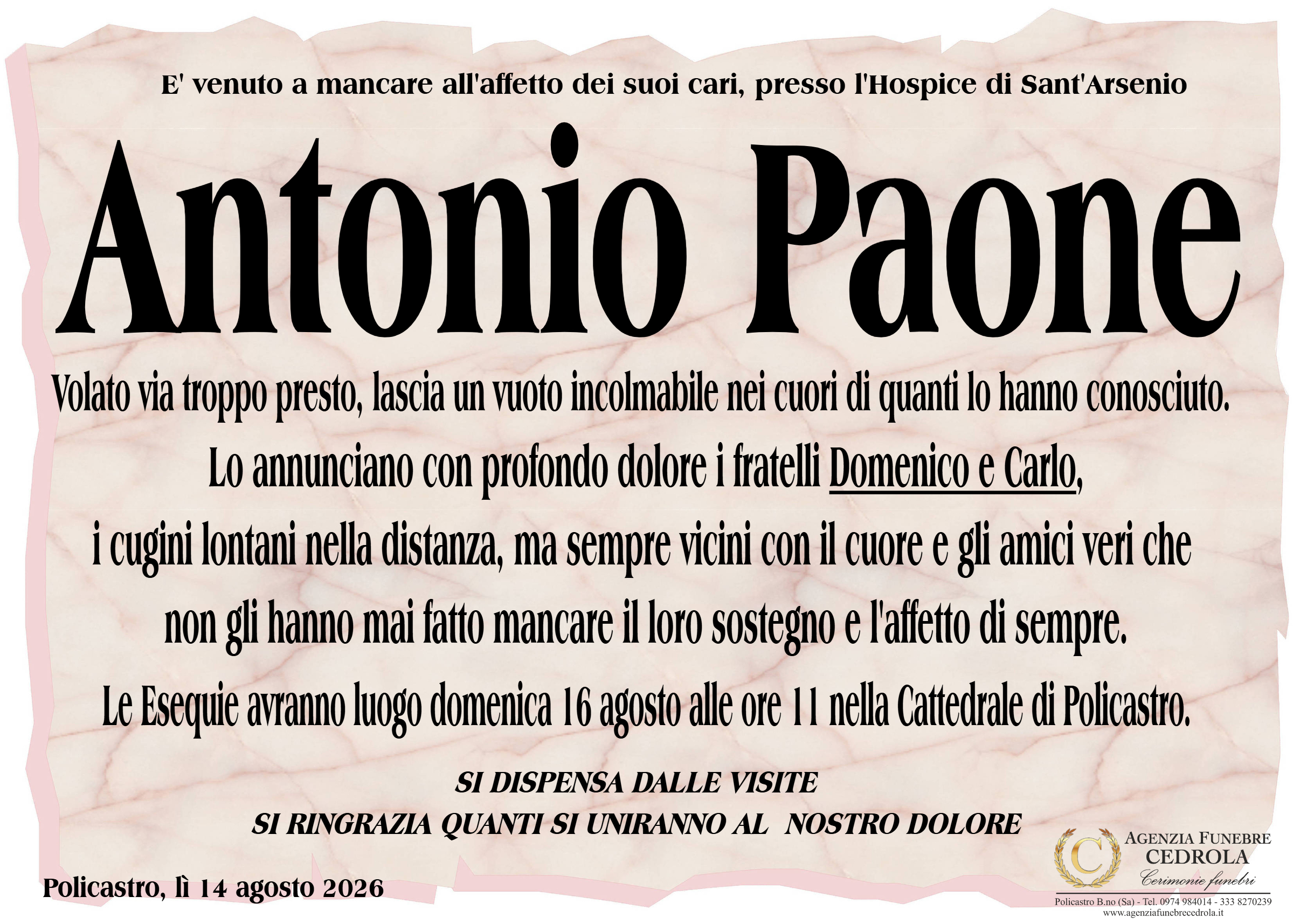 MANIFESTO Antonio Paone