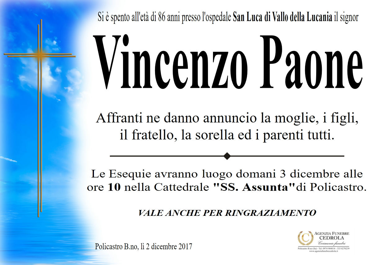 MANIFESTO Vincenzo Paone