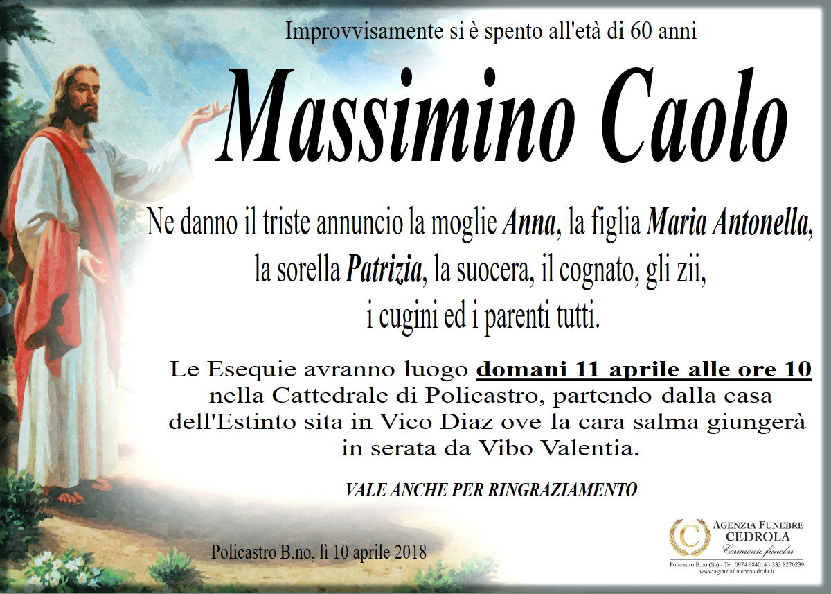MANIFESTO Massimino Caolo