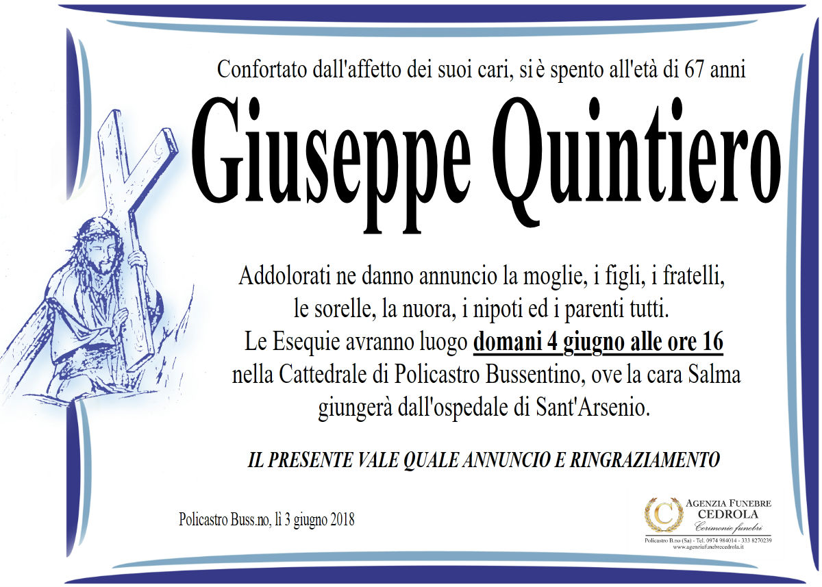 MANIFESTO Giuseppe Quintiero