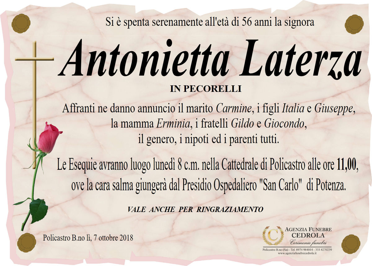 MANIFESTO Antonietta Laterza