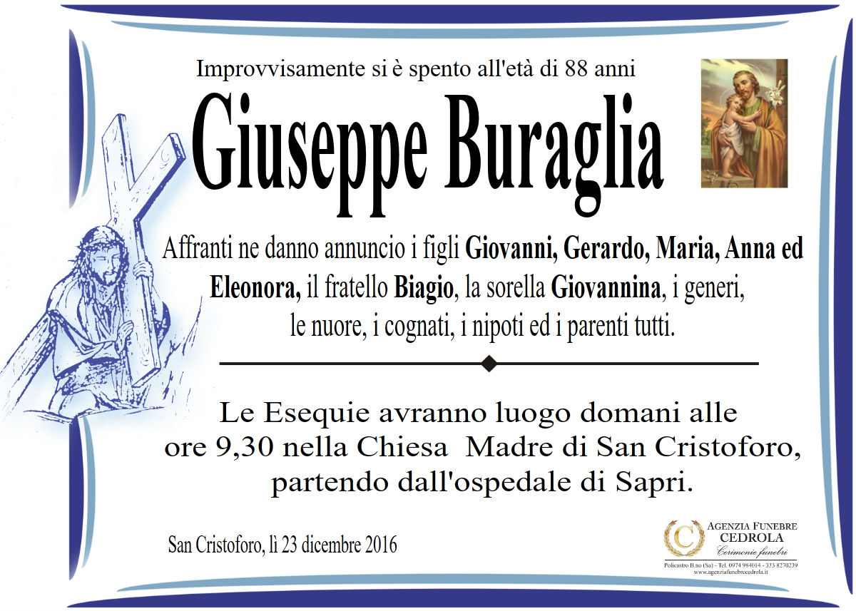MANIFESTO Giuseppe Buraglia